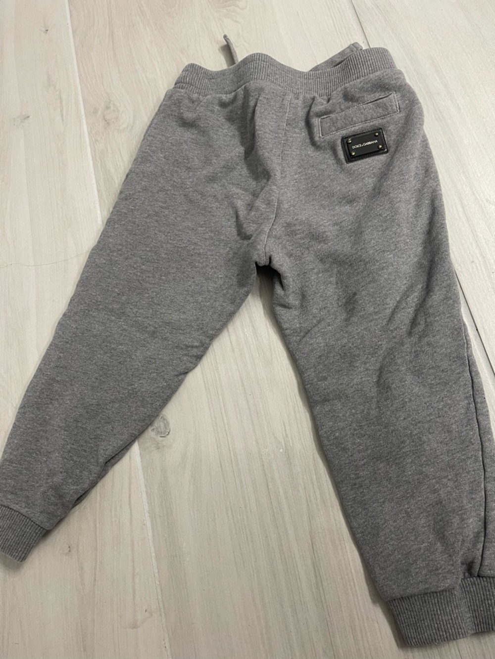 Dolce & Gabbana Kids Gray Logo Patch Joggers